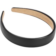 1 Inch PU Leather Headband Wide Padded Hairband Fashion Hair Bands Cute Women...
