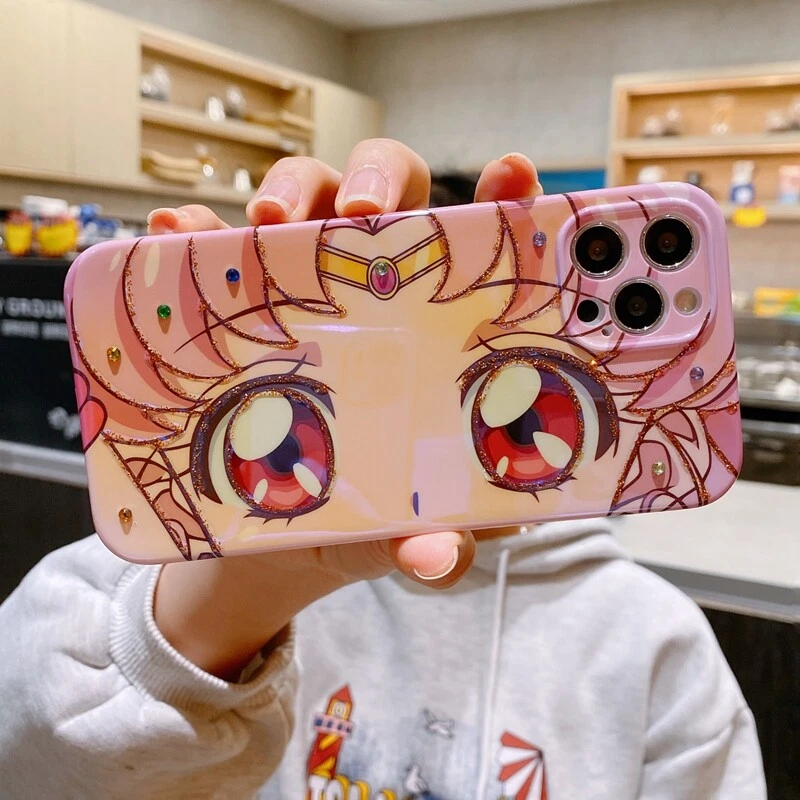 IP Cute Cartoon Anime Girl Eyes Sailor moon Phone Case For iPhone 6-15 Pro Max - Image 2 of 4