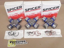 GREASABLE  U JOINT KIT 1994 DODGE RAM 2500 FRONT 4X4 2 PART DRIVE SHAFT 3ea