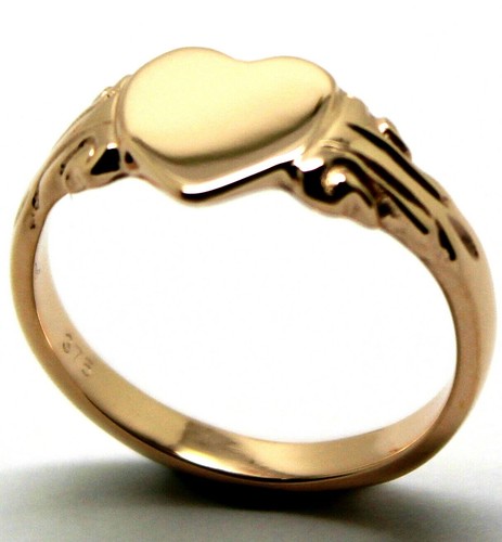 Size I Genuine New 9ct 9k Rose Gold 375 Heart Signet Ring *Free express post - Picture 5 of 12