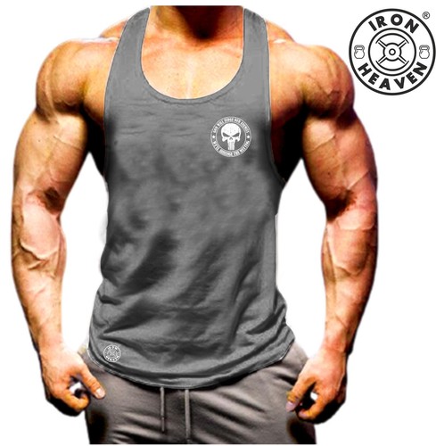 God Judge Enemies Weste Tasche Fitnessstudio Kleidung Bodybuilding Training Schädel Tank Top - Bild 3 von 10
