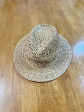 Gibson Girl Ladies Boutique Paper Straw  Bucket Wide Braided Brim Cap