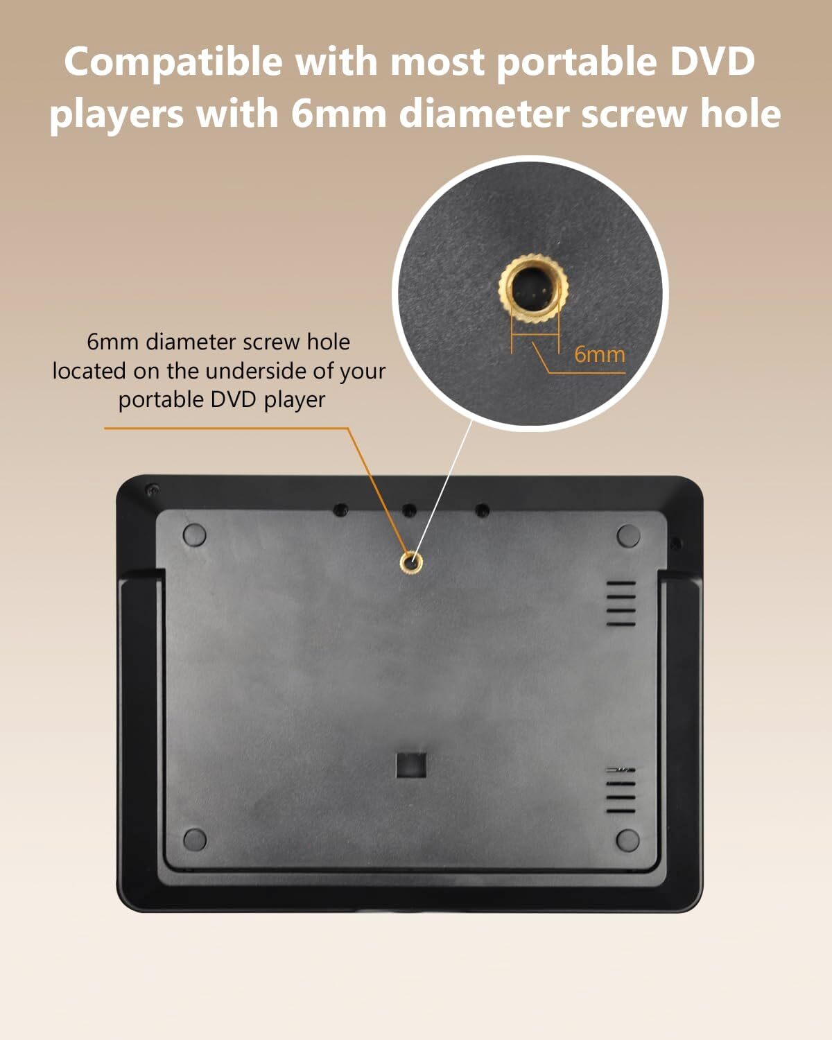 Car Headrest Mounts, Angle Adjustable Headrest Dual Screen DVD Player