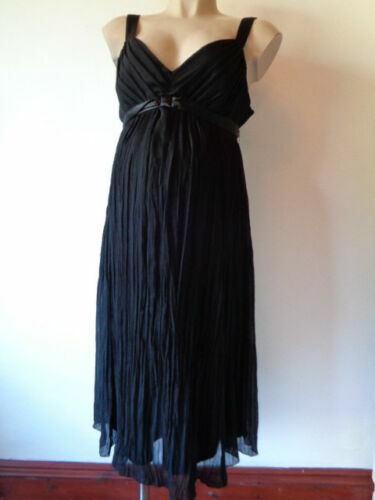 Black Bandeau Folded Extreme Split Maxi Dress | eBay UK