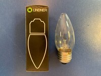 Lindner Kerze Kerzenlampe E27 40W Klar Clear 230V GlüHlampe Dimmbar