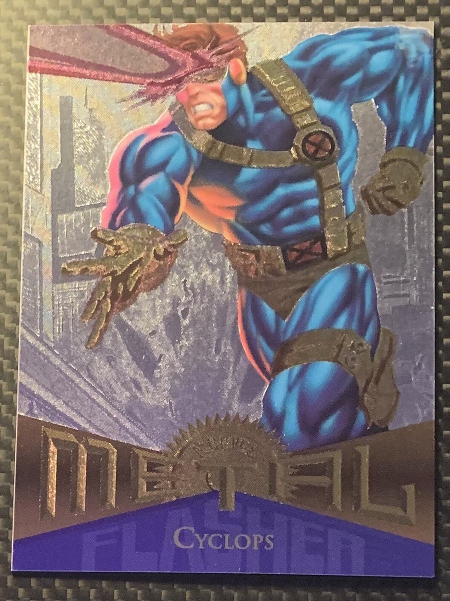1995 Marvel Metal Silver Flasher Parallel Card Cyclops #91 | eBay