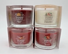 Yankee Candle Set (Apple, Cinnamon, White Spruce & Grapefruit, Holiday Zest)