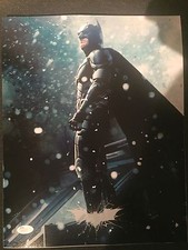 Batman Dark Knight Christian Bale Autographed Signed 11x14 Photo JSA COA 