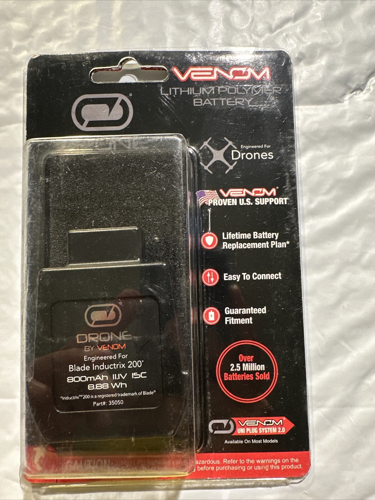 VENOM Blade Inductrix 200 FPV Camera Drone 15C 3S 800mAh 11.1V LiPo Battery-image