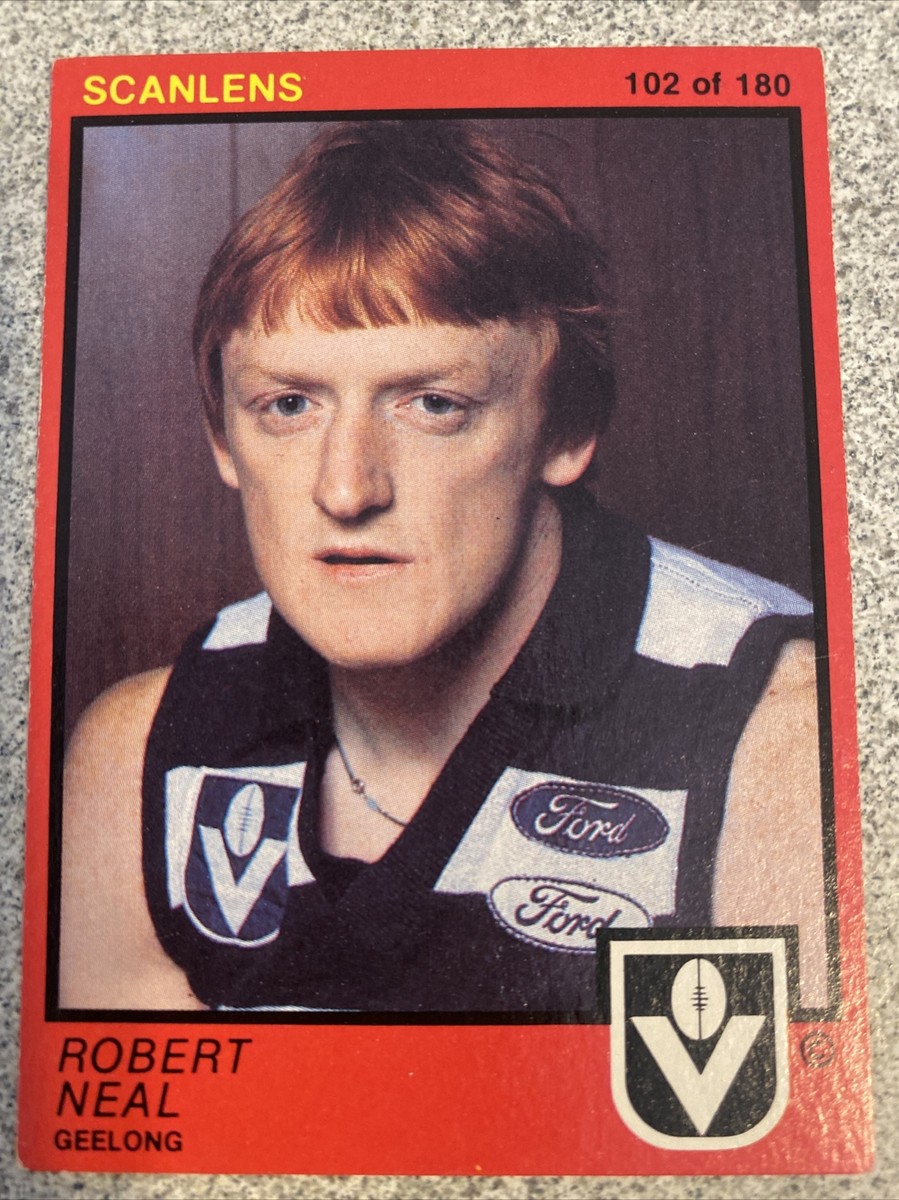 1982 VFL SCANLENS Football Card Robert Neal Geelong Australia