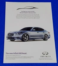 2011 INFINITY M DIESEL ORIGINAL COLOR PRINT AD INSPIRED PERFORMANCE & LUXURY