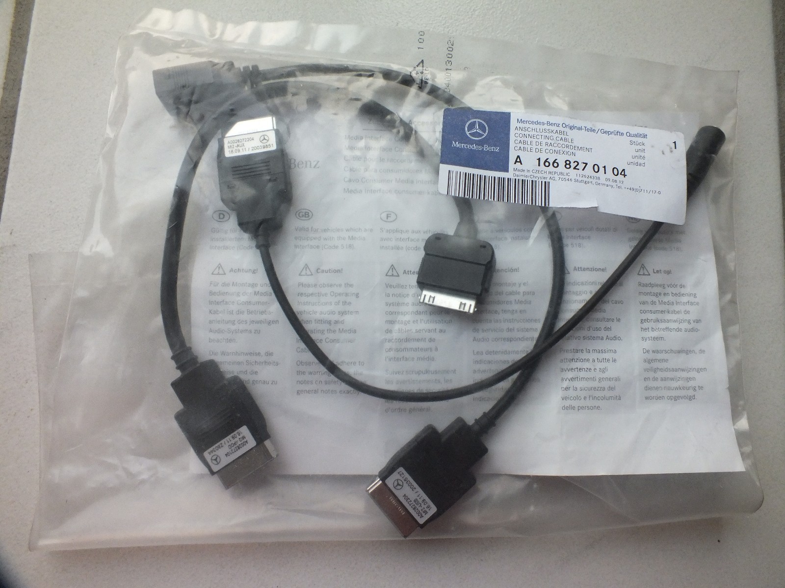 Mercedes Media Interface MP3 USB iPod W166 ML Comand W221 W212 3 Kabel