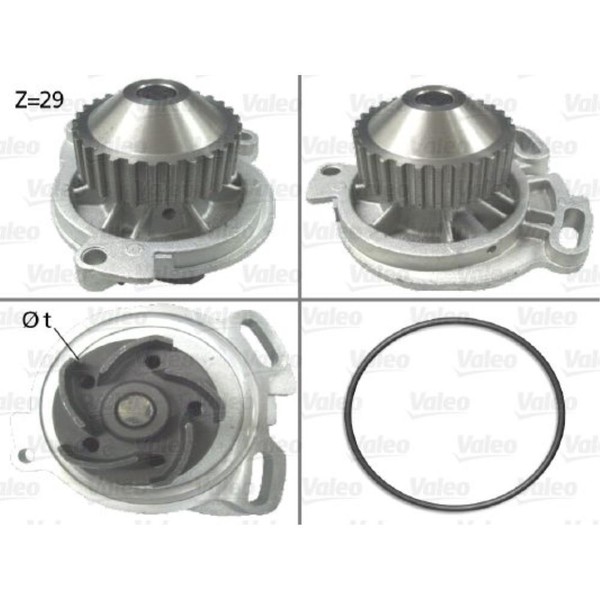 Valeo Wasserpumpe FüR Audi Cabriolet 8G7 B4 100 44 44Q C3 90 89 89Q 8A B3-image