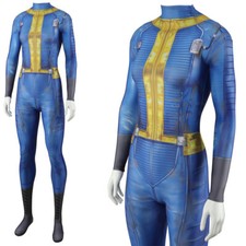 Fallout Vault Jumpsuit Cosplay 111 Bodysuit Men Stage Tights Costume Halloween