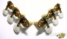 Classical Guitar Gold plated machine head tuning peg white color button 405GK-AW