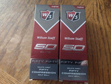 New Wilson Staff Fifty Elite Golf Balls White Soft Feel 6 In Original Sleeves