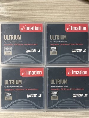 4 Imation LTO 2 Ultrium 400GB/200GB Bänder Tape Cartridge Speicher Kassette Data