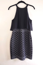 Guess Studded Black Halter Mini Dress Punk Edgy Indie Whimsigoth Size Small