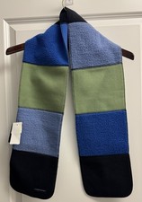 NWT Lands  End Color Block Fleece Scarf Youth One Size Marinac Outerwear