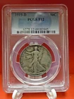 1919 D WALKING LIBERTY HALF DOLLAR 50C PCGS CERTIFIED F 12 FINE GREAT EYE-APPEAL