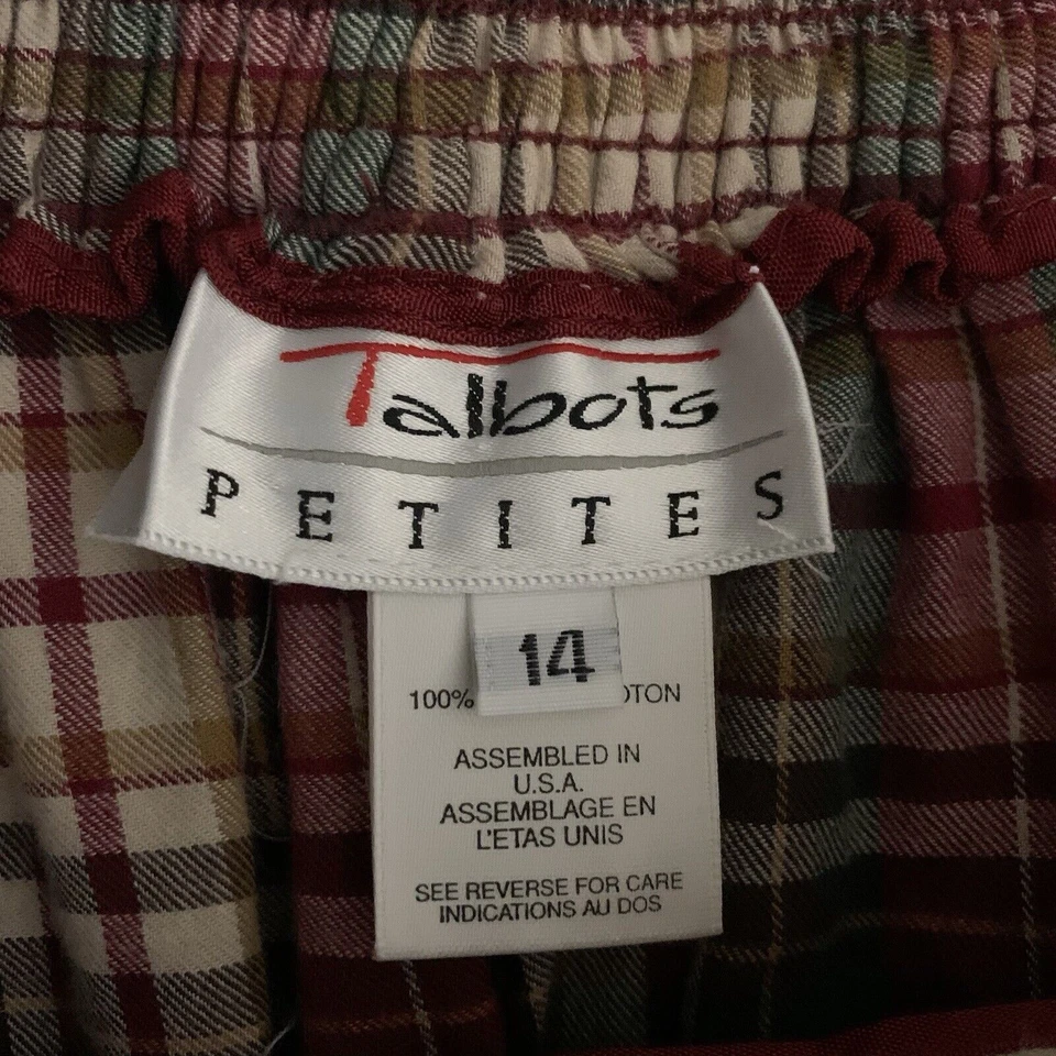 Falda Talbots Talla 14P Falda Envolvente Tartán De Colección Abotonada Cottagecore Campesina Foto 3 de 4