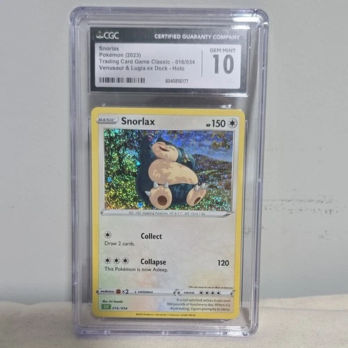 Pokémon TCG Snorlax 016/034 Classic Holo 150HP Basic 2023 CGC 10