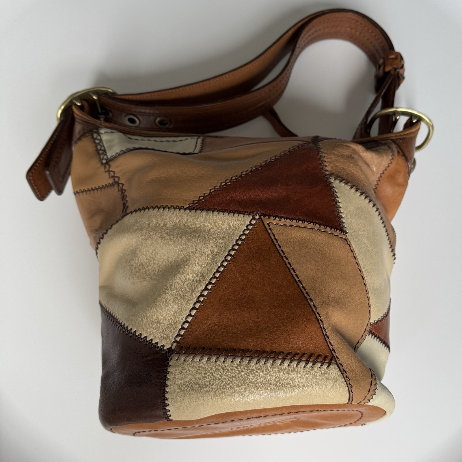Coach Vintage Bleecker Tattersall Patchwork Duffl… - image 2