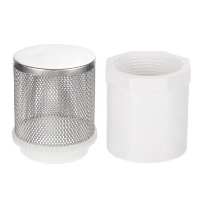2Pcs 1.5'' DN40 Filter Cover, 50mm Hose Inlet Suction Strainer Filter, 120mm