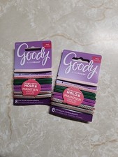 2 Packages Goody Slide Proof Active Hair Tie Elastics Silicone Soft Touch New