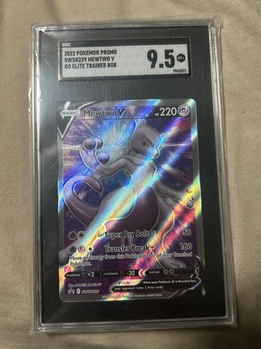 MEWTWO V Black Star Promo #SWSH229 Pokemon GO 2022 SGC 9.5