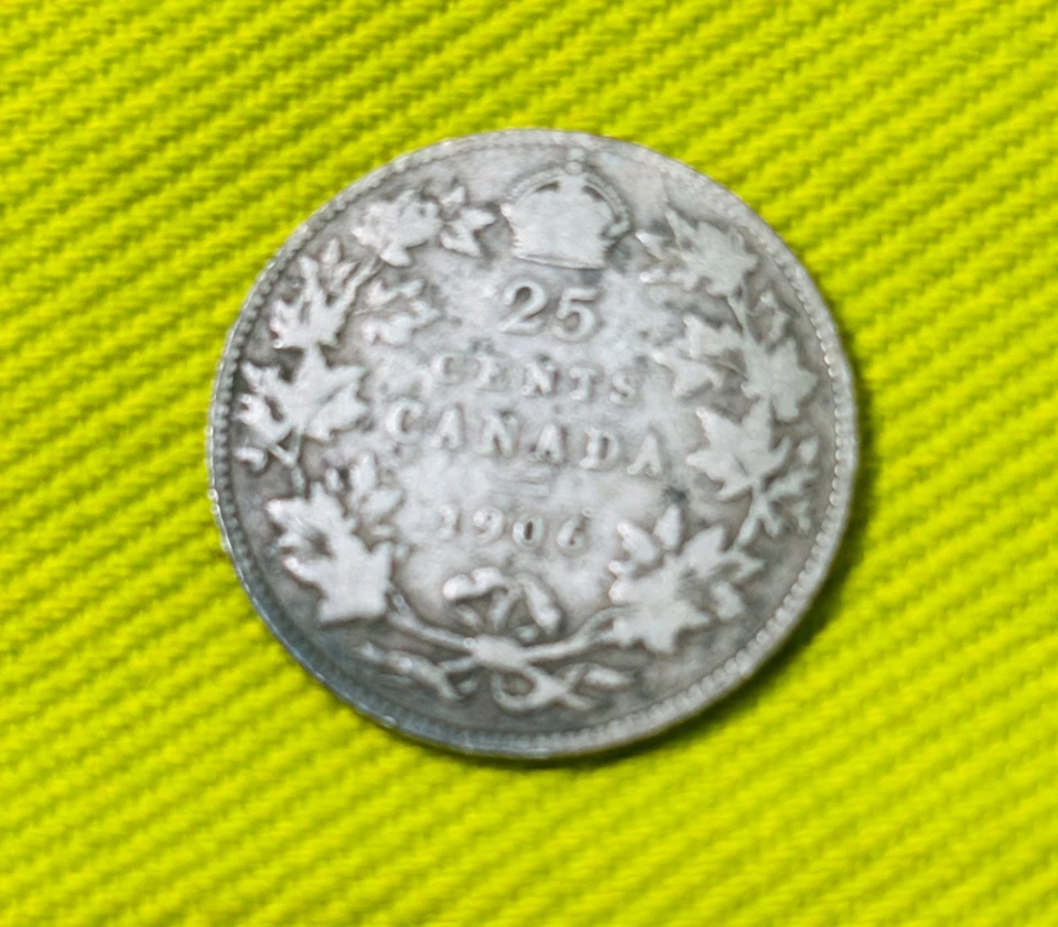 Canada 25c 1906 King George Silver Coin - Image 2 of 2