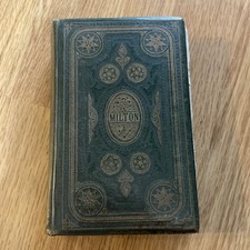 RARE Vintage Milton’s Poetical Works Of John Milton Leather Binding 1865 London