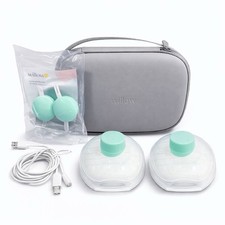 Willow Go Wearable Double Electric Breast Pump Kit Wireless, Rechargeable
