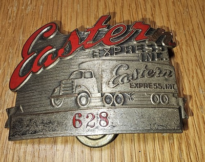 #ad Rare Vintage Eastern Express Inc Trucking Trucker#x27;s Cap Hat Badge Pin $59.99