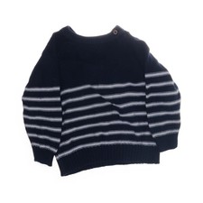 Alana, Strickpullover, Größe: 80, Blau/Weiß, Baumwolle, Streifen #hxt