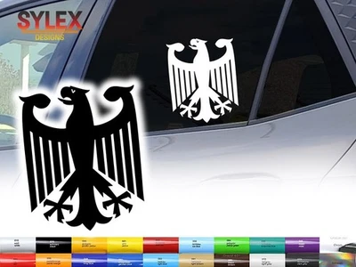 SYLEXDESIGNS Deutschland Adler Heimat Aufkleber 2xSticker Deutsch Auto Mehrere Größen