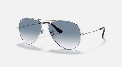 Ray-Ban Aviator Silver/Light Blue Gradient 55 mm Sunglasses RB3025