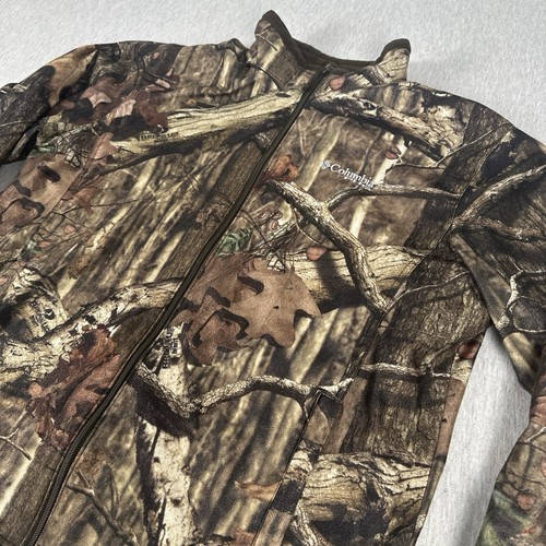 Columbia PHG Softshell Realtree Camo Fleece Jacket Men’s Size L Adjustable Hem