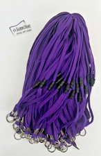 1600 Purple Breakaway Lanyards 3/8" Flat Neck Strap Split Ring ID Badge Holder