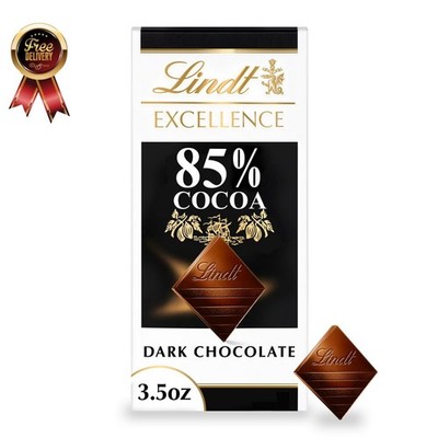 Lindt Excellence Dark Chocolate Bar   85% Cocoa, 3.5 oz