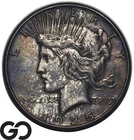 1925-S Peace Dollar, Nice Original Color Toner
