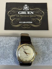 Rare 1940s Gruen Precision Swiss Men's Autowind 17jwl Quadrant Dial Watch