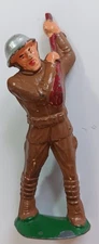 MANOIL Dimestore RARE Lead Toy Soldier #M64 BUTTING w/ RIFLE Barclay