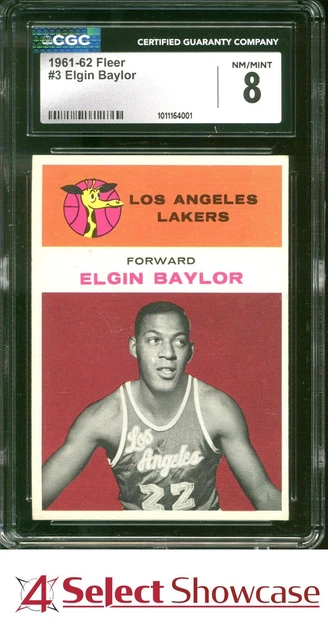 1961 Fleer #3 Elgin Baylor RC Lakers Hof CGC 8