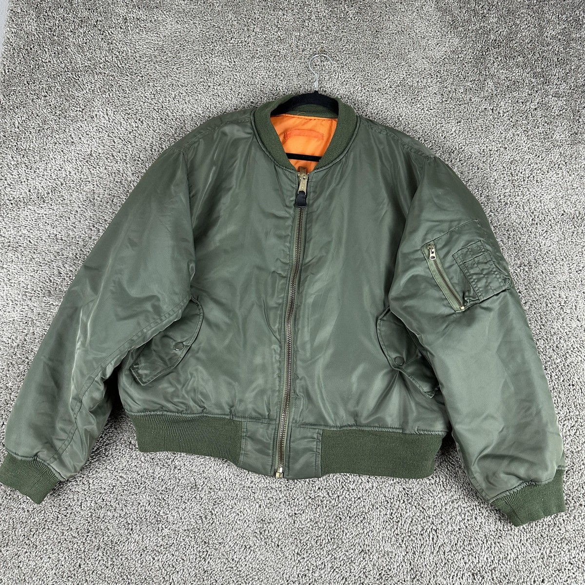 ジャケット・アウター 90s ALPHA INDUSTRIES MA-1 US.AIR FORCE Vintage Alpha Industries MA-1 Bomber Jacket Mens XL