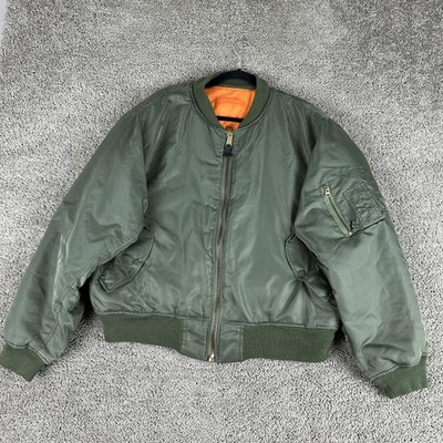 ジャケット・アウター 90s ALPHA INDUSTRIES MA-1 US.AIR FORCE Vintage Alpha Industries MA-1 Bomber Jacket Mens XL