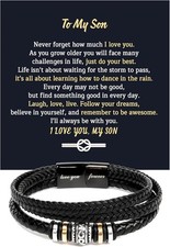 To My Son Bracelet, Bracelet for Son from Parents, Bracelet For Son From Mom, Br
