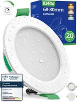 LED Einbaustrahler 20Er Set Dimmbar 230V 68Mm-80Mm Lochmaß Spots 20 StüCk