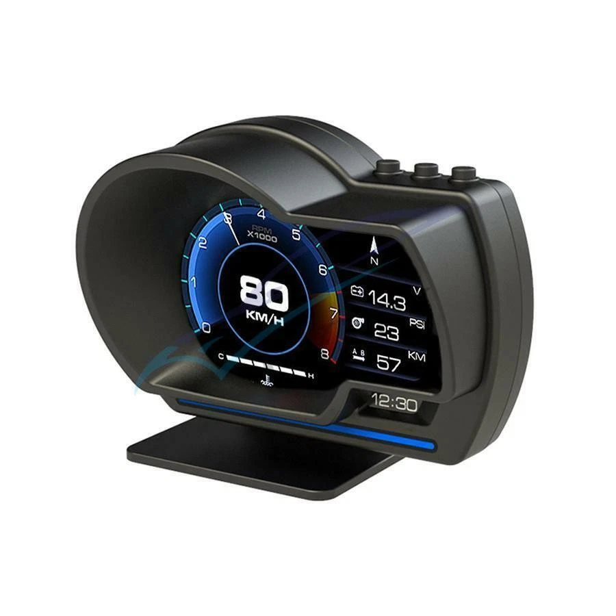 OBD+GPS Sistema Doble Coche SUV HUD Calibre Velocímetro Digital con Alarma Luz Ambiental Foto 3 de 4