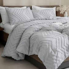 Andency King Comforter Silver Grey, Boho Grey Soft Warm Bedding Comforter Sets f